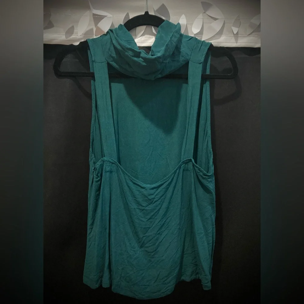 Free People City Lights Cowl Neck Green Top - Picture 5 of 5